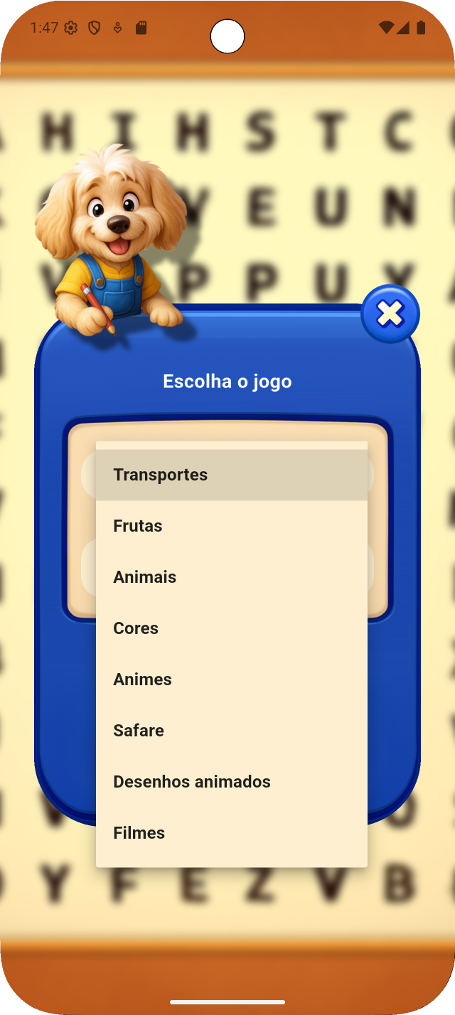 Tela do app